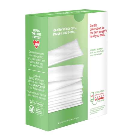 Johnson & Johnson Hurt-Free Non-Stick High Absorbent Lrg Triple Layer Pad 10 Count, PK24 1116143